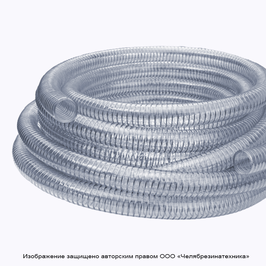 Шланг ПВХ 40 мм. напорно-всасывающий  4атм, морозостойкий, универсальный, метал. спираль