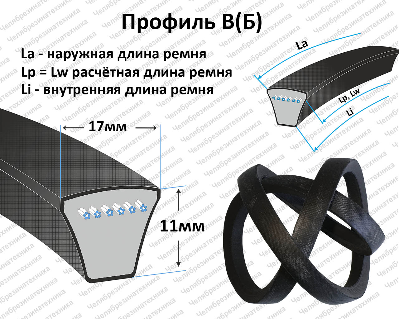 Ремень 5000  B(Б) Lp Rubena