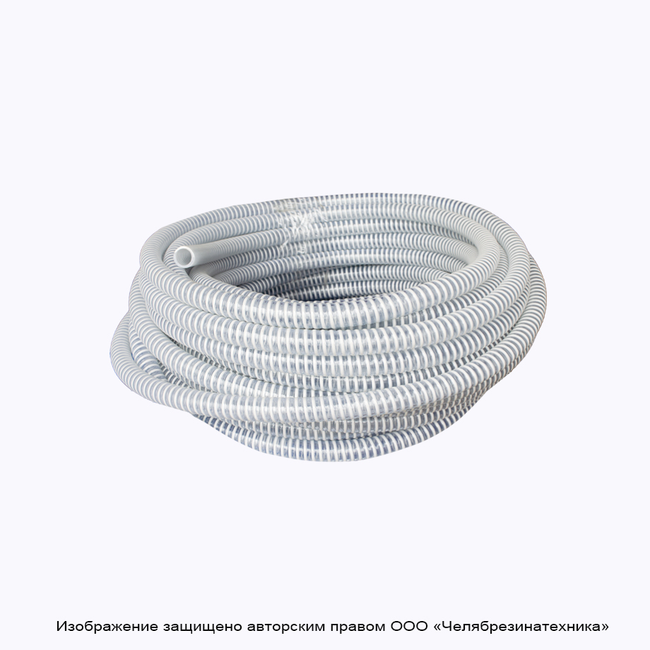 Шланг ПВХ 16 мм. напорно-всасывающий  8атм, пищевой (класс П), 700L, спираль ПВХ