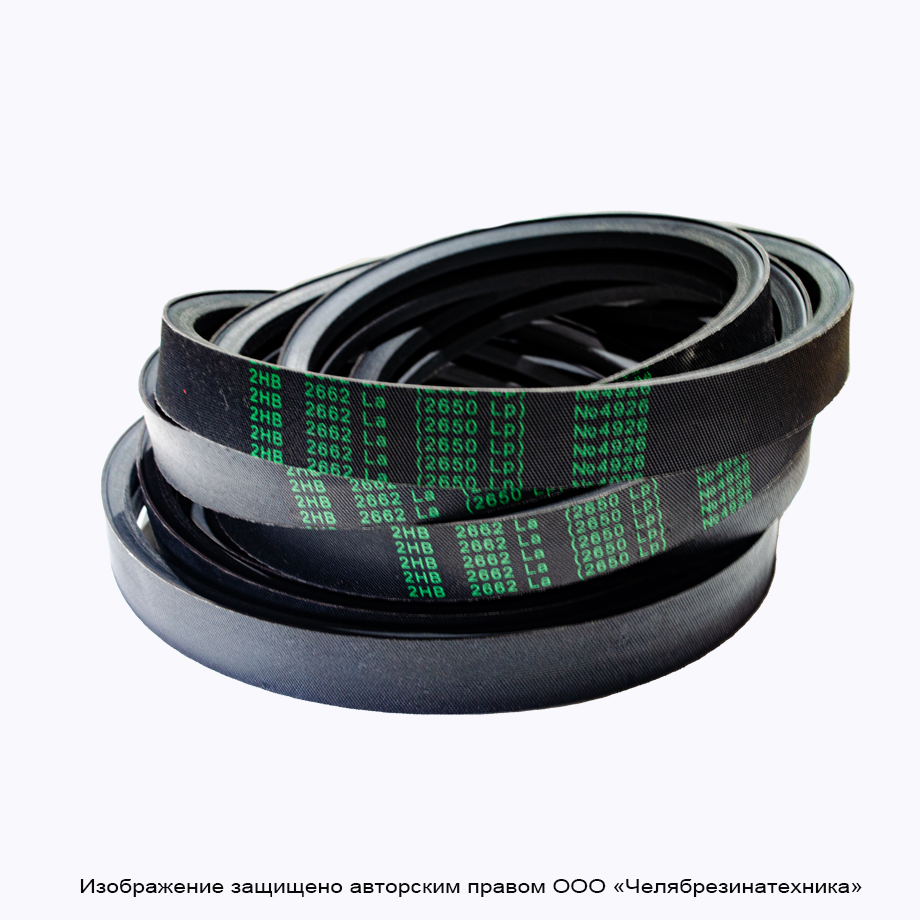 Ремень  2662 2HB La (2650 Lp) многоручьевой,  (К) (Зел.)
