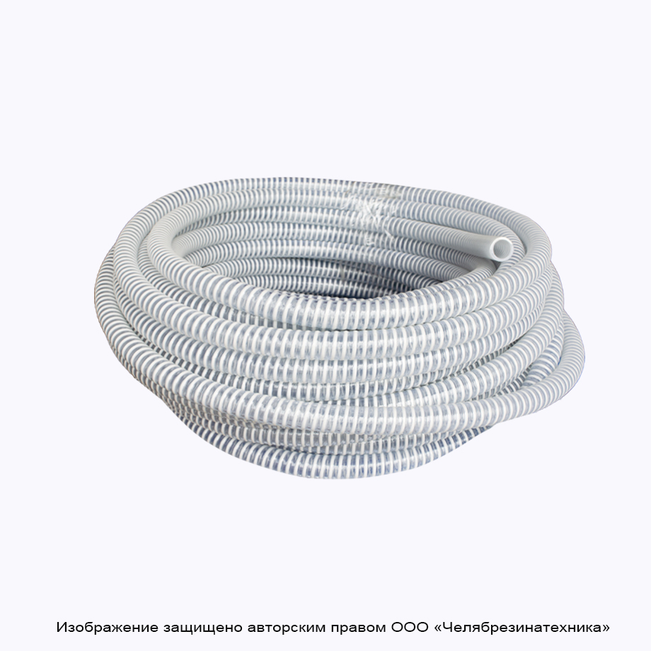 Шланг ПВХ 19 мм. напорно-всасывающий  7атм, пищевой (класс П), 700L, спираль ПВХ