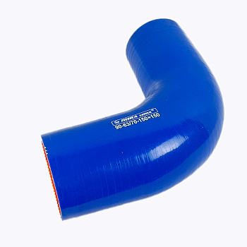 Патрубок силиконовый угловой с переходом 90°, d63/70, L150*150 ЛЕНСА оптом и в розницу. Хорошего качества по привлекательной цене