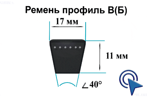 Ремень 940  B(Б) Lp Rubena хорошего качества. Оптом и в розницу по приемлемой цене