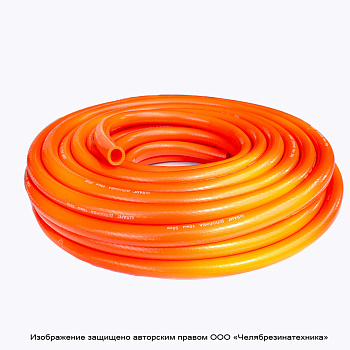 Шланг поливочный силиконовый  16 мм 5 бар -40°С/+200°С  ЛЕНСА  (ОРАНЖЕВЫЙ)