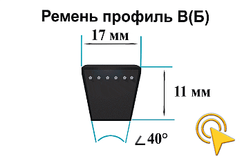 Ремень 1045  B(Б) Lp ГОСТ 1284 ЛЕНСА