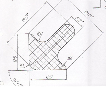 Уплотнитель  двери ПР-074-02 (стрелка) 