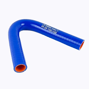 Патрубок силиконовый угловой 45°, d20, L150*150 ЛЕНСА оптом и в розницу. Достойного качества по привлекательной цене