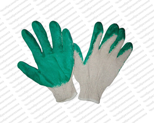 Перчатки трикотажные с 2-м латексным обливом
