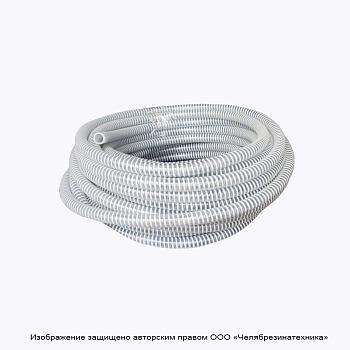 Шланг ПВХ 16 мм. напорно-всасывающий  8атм, пищевой (класс П), 700L, спираль ПВХ