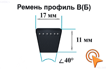 Ремень 16736  B(Б) Lp (16693 Li)  PIX