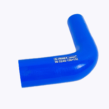 Патрубок силиконовый угловой с переходом 90°, d32/45, L150*150 ЛЕНСА хорошего качества. Оптом и в розницу по оптимальной цене