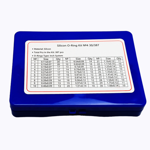 Набор колец силиконовых №4 (387 шт в кейсе) Дюйм.